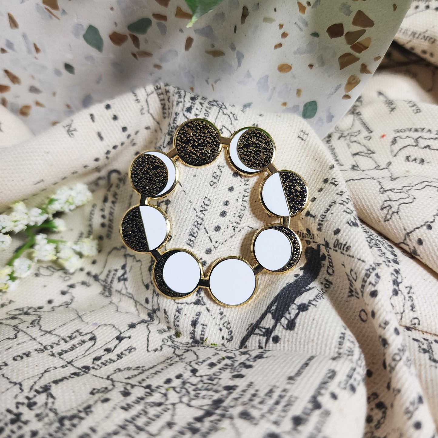 Moon Phases Enamel Pin